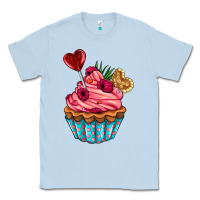 Dusty Blue valentines day cupcake Classic Tee - AdoDesignShop