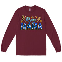 Burgundy boy mama Long Sleeve Tee - JahusDesignShop