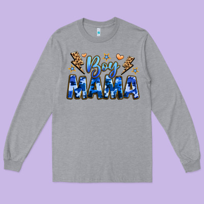 Boy Mama Long Sleeve Tee Designed By Jahusdesignshop