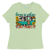 Matcha home is where  you park it Ladies Tee - texasbilliewilder