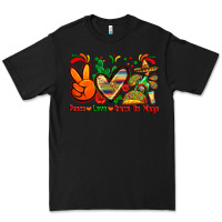 Black peace love cinco de mayo Premium Tee - Zillion Design Studio