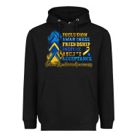Black down syndrome awareness Heavyweight Hoodie - Artiststas