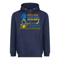 Navy down syndrome awareness Heavyweight Hoodie - Artiststas