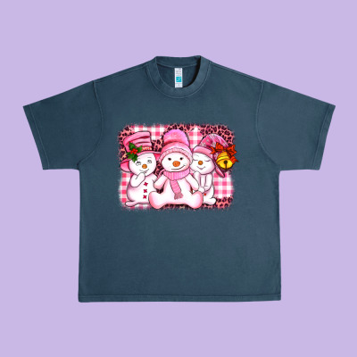 Chillin Pink   With My Snowmies  Ado Urban Heavy Tee Designed By Adodesignshop