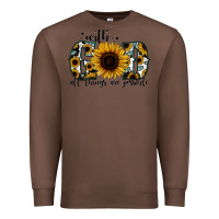 Chestnut with god all things are possible sunflower Premium Sweatshirt - Jasminsmagicworld