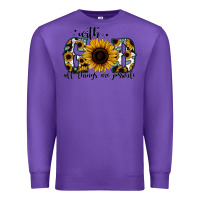 Purple with god all things are possible sunflower Premium Sweatshirt - Jasminsmagicworld