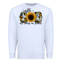 White with god all things are possible sunflower Premium Sweatshirt - Jasminsmagicworld