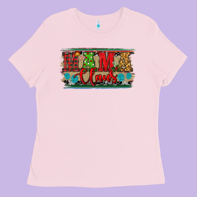Ladies Tee Western Christmas Mama Claus