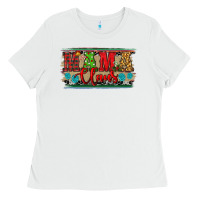 White Western Christmas Mama Claus Ladies Tee - RanaPortraitStore