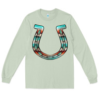 Matcha serape turquoise horseshoe Long Sleeve Tee - Jasminsmagicworld