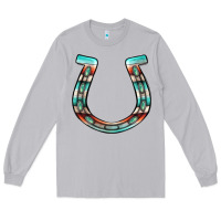 Moon Dust serape turquoise horseshoe Long Sleeve Tee - Jasminsmagicworld
