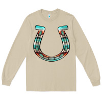 Mushroom serape turquoise horseshoe Long Sleeve Tee - Jasminsmagicworld