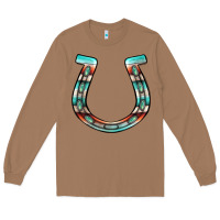 Toasted Coconut serape turquoise horseshoe Long Sleeve Tee - Jasminsmagicworld