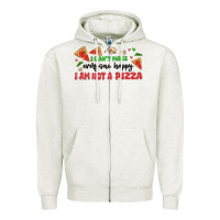 Oatmeal Heather i cant make everyone happy i an not a pizza Zipper Hoodie - MaliasSmallBusiness