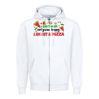 White i cant make everyone happy i an not a pizza Zipper Hoodie - MaliasSmallBusiness