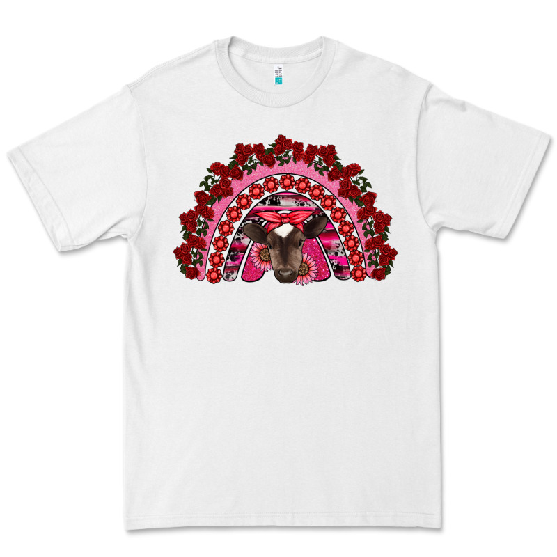 Valentine's Day Baby Cow Rainbow Premium Tee by RanaPortraitStore | Teevron