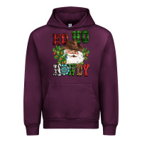 Mauve Wine ho ho howdy santa Urban Hoodie - CowGirlArtShop