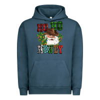 Pigment Midnight Navy ho ho howdy santa Urban Hoodie - CowGirlArtShop