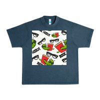 Midnight Navy bookworm seamless pattern Urban Heavy Tee - BundleAndBundleShop