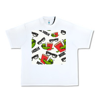 White bookworm seamless pattern Urban Heavy Tee - BundleAndBundleShop