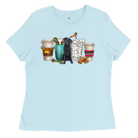 Baby Blue labrador retriever dog coffee cups Ladies Tee - texasbilliewilder