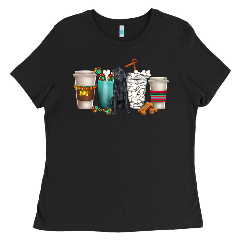 Labrador Retriever Dog Coffee Cups Ladies Tee by texasbilliewilder | Teevron