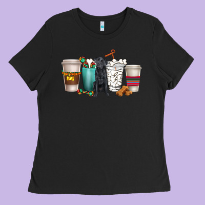 Labrador Retriever Dog Coffee Cups Ladies Tee Designed By Texasbilliewilder