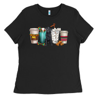Black labrador retriever dog coffee cups Ladies Tee - texasbilliewilder