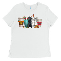 White labrador retriever dog coffee cups Ladies Tee - texasbilliewilder