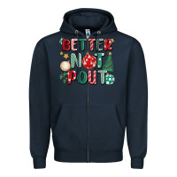 Navy better not pout Zipper Hoodie - MaliasSmallBusiness