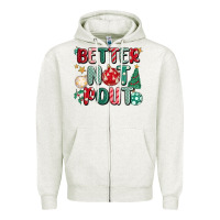 Oatmeal Heather better not pout Zipper Hoodie - MaliasSmallBusiness