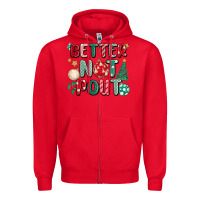 Red better not pout Zipper Hoodie - MaliasSmallBusiness