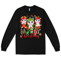 Black Merry Christmas unicorns Long Sleeve Tee - NancyCooperArtShop