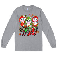 Heather Grey Merry Christmas unicorns Long Sleeve Tee - NancyCooperArtShop