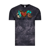 Cloud Black peace love rodeo Vintage Tee - JahusDesignShop
