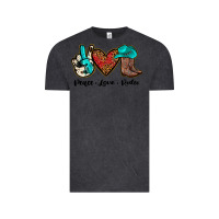 Vintage Black peace love rodeo Vintage Tee - JahusDesignShop