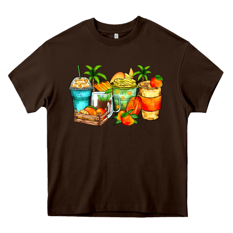 Mango Farm Fresh Coffee Cups Heavy Core Tee by Zillion Design Studio | Teevron