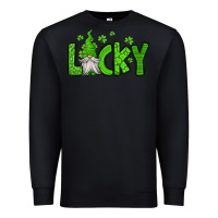 Black lucky gnome st patricks day Premium Sweatshirt - Jasminsmagicworld