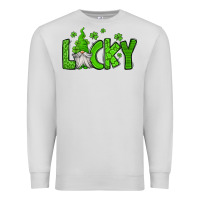 Dove Grey lucky gnome st patricks day Premium Sweatshirt - Jasminsmagicworld