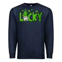 Navy lucky gnome st patricks day Premium Sweatshirt - Jasminsmagicworld