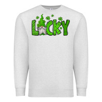 Oatmeal Heather lucky gnome st patricks day Premium Sweatshirt - Jasminsmagicworld