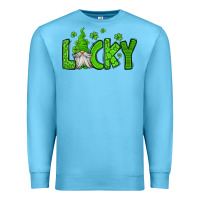 Ocean Blue lucky gnome st patricks day Premium Sweatshirt - Jasminsmagicworld