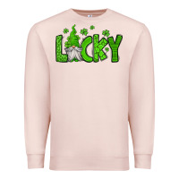 Pale Pink lucky gnome st patricks day Premium Sweatshirt - Jasminsmagicworld