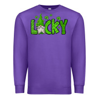 Purple lucky gnome st patricks day Premium Sweatshirt - Jasminsmagicworld