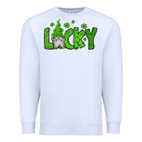 White lucky gnome st patricks day Premium Sweatshirt - Jasminsmagicworld