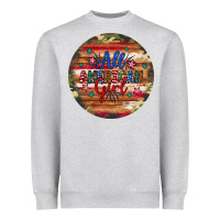 Heather Grey all american girl Heavyweight Sweatshirt - Artiststas