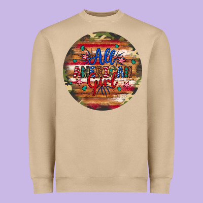 All American Girl Heavyweight Sweatshirt Designed By Artiststas