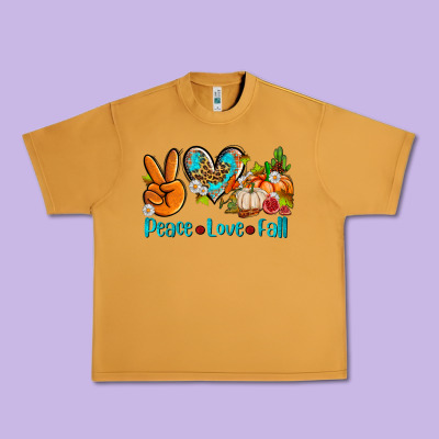 Peace Love Fall Ado Urban Heavy Tee Designed By Adodesignshop