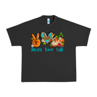Pigment Black peace love fall ado Urban Heavy Tee - AdoDesignShop
