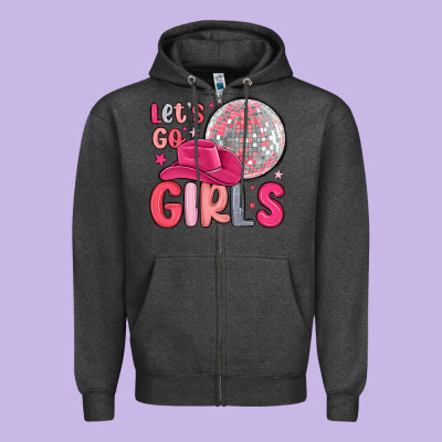 Let S Go Girls Zipper Hoodie Designed By Maliassmallbusiness